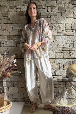 Rustic Peony Blouse Mauve